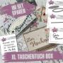 Preview: SET Kulricke Stanzschablonen "Taschentuch Verpackung" inklusive Schlitz und Stempel