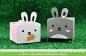 Preview: Lawn Fawn Craft Die - Tiny Gift Box Bunny Add-On Dies