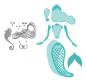 Preview: Spellbinders Stempel & Stanzset "Mermaid Paper Doll Stamp & Die Set"