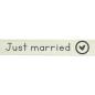 Preview: Vaessen Motivband/Text 15mm "Just Married" 2m