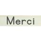 Preview: Vaessen Motivband/Text 15mm "Merci" 20m