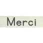 Preview: Vaessen Motivband/Text 15mm "Merci" 2m