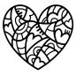 Preview: Woodware Stencil Doodle Heart  Schablone