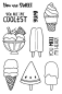 Preview: Janes Doodles " Cool" Clear Stamp - Stempelset