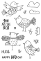 Preview: Janes Doodles " Free As A Bird" Clear Stamp - Stempelset