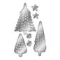 Preview: Crafters Companion -Watercolour Christmas Metal Die Quirky Christmas Trees - Stanze