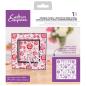 Preview: Crafters Companion -Rosebud Floral Background  - Stencil - Schablone