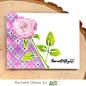 Preview: Picket Fence Studios Slim Line Blending Roses 4x10 Inch Stencil - Schablone