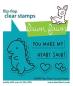 Preview: Lawn Fawn Stempelset "RAWR Flip-Flop" Clear Stamp