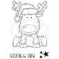 Preview: Woodware Festive Fuzzies Reindeer   Clear Stamps - Stempel 