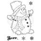 Preview: Woodware Festive Fuzzies Snowman   Clear Stamps - Stempel 