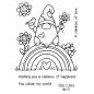 Preview: Woodware Rainbow Gnome   Clear Stamps - Stempel 