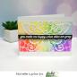 Preview: Picket Fence Studios Rainbow of Hearts 6x6 Inch Stencil - Schablone