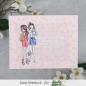 Preview: Picket Fence Studios Flowers and Polka Dot Fun 6x6 Inch Stencil - Schablone