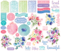 Preview: LDRS-Creative  Lovely Watercolor Ephemera Pieces (41pcs) (LDRS4122) 