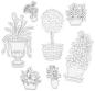 Preview: Crafters Companion - Country Lane Die Perennials in Pots  - Stanze & Stempel