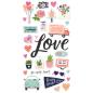 Preview: Simple Stories - Stories Happy Hearts - Chipboard Sticker 