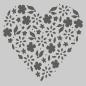 Preview: Simple Stories Simple  Happy Hearts Stencil Floral Heart  - Schablone