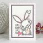 Preview: Woodware Fuzzie Friends Bella The Bunny   Clear Stamps - Stempel 