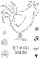 Preview: Woodware Fuzzie Friends Clara The Chicken   Clear Stamps - Stempel 