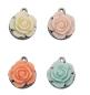 Preview: Tim Holtz - Idea Ology "Assemblage Charms Roses" - Metall Charms mit Resin Rosen 