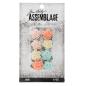 Preview: Tim Holtz - Idea Ology "Assemblage Charms Roses" - Metall Charms mit Resin Rosen 