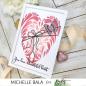 Preview: Picket Fence Studios Swirly Heart Stencil - Schablone