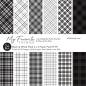 Preview: My Favorite Things Black & White Plaid 6x6 Inch Paper Pad