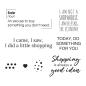 Preview: Spellbinders Stempelset - "Shopping Run Sentiments" - Silikonstempel