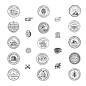 Preview: Spellbinders Stempelset - "Circle Label Icons" - Silikonstempel
