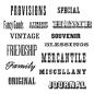 Preview: Spellbinders Stempelset - "Miscellany Words" - Silikonstempel