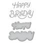 Preview: Spellbinders Dies " Stylized Happy Birthday Etched" Stanzschablonen