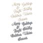 Preview: Spellbinders Hotfoil Plate - Merry Glimmer Sentiments 