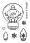 Preview: Woodware - Clear Stamps - Snowman Light Bulb  - Stempel 