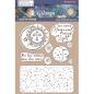 Preview: Stamperia Stempel "Cosmos Infinity Sun and Moon" Natural Rubber Stamp - (Naturkautschukstempel)