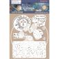 Preview: Stamperia Stempel "Cosmos Infinity Sun and Moon" Natural Rubber Stamp - (Naturkautschukstempel)