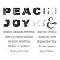 Preview: Spellbinders - Stempelset - "Peace & Joy" - Silikonstempel