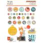 Preview: Simple Stories - Decorative Brads - Pet Shoppe Cat  