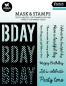 Preview: Studio Light - Schablone & Stempel "Bday Sentiments" Stencil & Clear Stamps