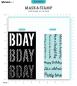 Preview: Studio Light - Schablone & Stempel "Bday Sentiments" Stencil & Clear Stamps