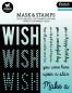 Preview: Studio Light - Schablone & Stempel "Wish Sentiments" Stencil & Clear Stamps