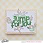 Preview: Heffy Doodle - Stanzschablone "Jump For Joy Jumbo Sentiment" Dies  