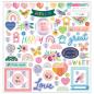 Preview: American Crafts - Aufkleber "Blooing Wild" Chipboard Sticker 12x12 Inch