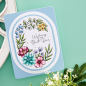 Preview: Spellbinders - Stempelset "Stylish Oval Birthday Wishes" Clear Stamps