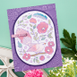 Preview: Spellbinders - Heißfolien-Platte "Stylish Oval Floral Bird" Hot Foil Plate