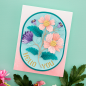 Preview: Spellbinders - Stanzschablone "Stylish Oval Hello You Floral" Dies