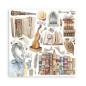 Preview: Stamperia - Designpapier "Vintage Library" Paper Pack 12x12 Inch - 10 Bogen