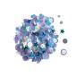 Preview: Dress My Craft - Pailetten - Streuteile "Crystal Blue" Sequins Mix 25g