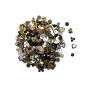 Preview: Dress My Craft - Pailetten - Streuteile "Golden Black" Sequins Mix 25g