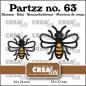 Preview: Crealies - Stanzschablone "Bees Small and Medium" Partzz Dies